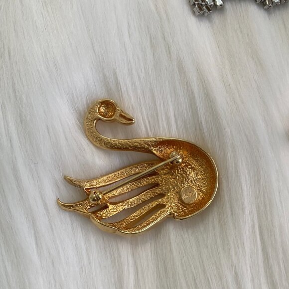 LOT/COLLECTION RHINESTONE ANIMAL BROOCHES (SWAROVSKI, VAN DELL, D’ORLAN,E PEARL) - Picture 14 of 16